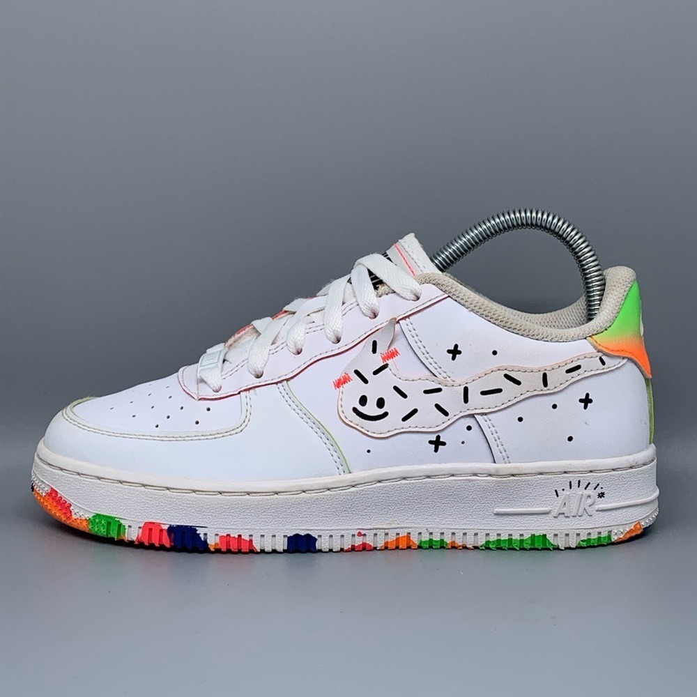Nike Air Force 1 Low‎ LV8 GS Doodle White Multi Color Shoes  DV1366-111 Mens 5Y - Picture 7 of 10